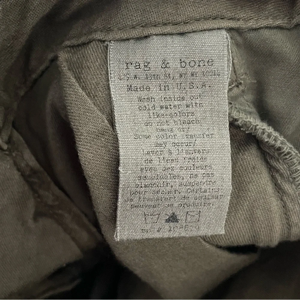 Rag & Bone Skinny Khaki Green Cargo Pants - Picture 12 of 12